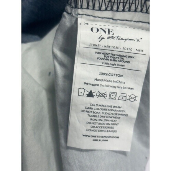 One Teaspoon NWT Dallas‎ Super Trackie Denim Shorts Size XS MSRP $110 - Picture 5 of 8